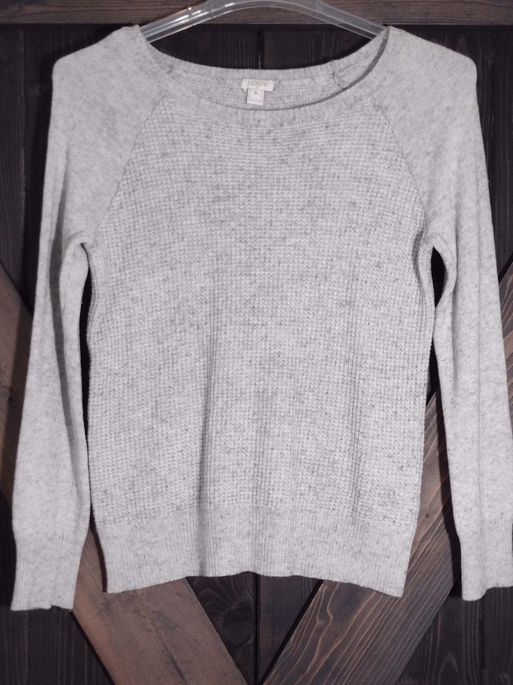 J. Crew Light Gray Crewneck Sweater Size Medium